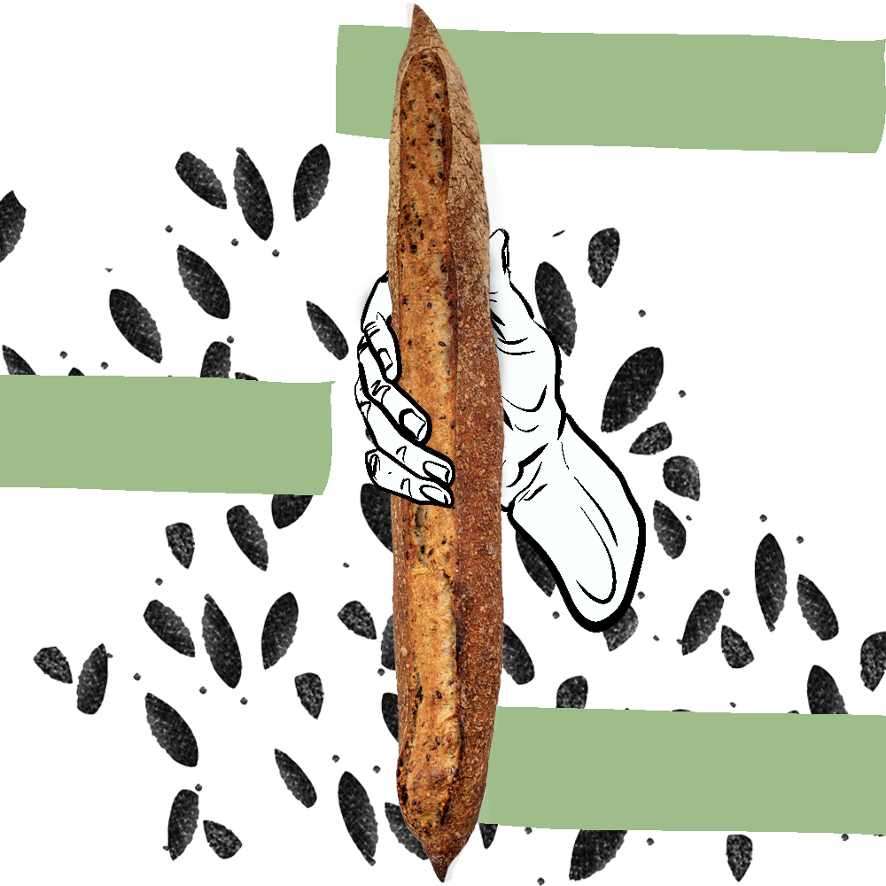 Seeded Sourdough Baguette